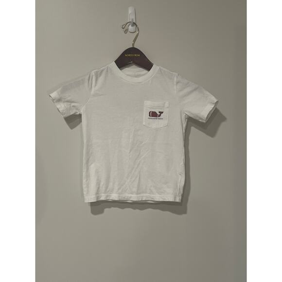 Boys Vineyard Vines Football Whale T-Shirt, Size 5, KB431 - Picture 1 of 4